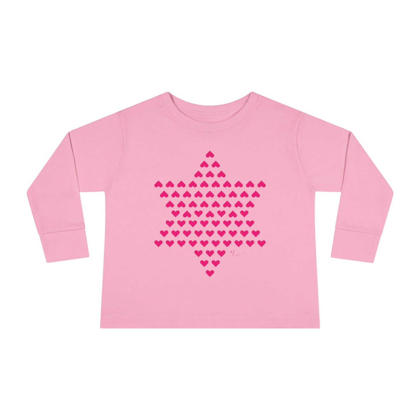 Toddler Heart Magen David Long Sleeve Tee