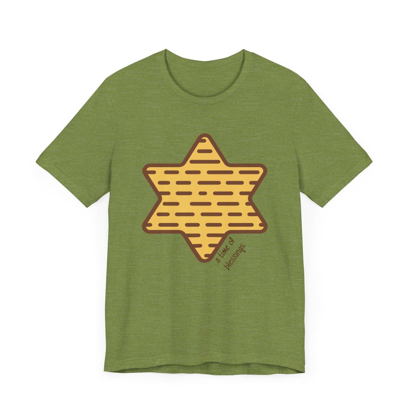 Adult Matza Magen David, Time of Blessings Short Sleeve t-shirt