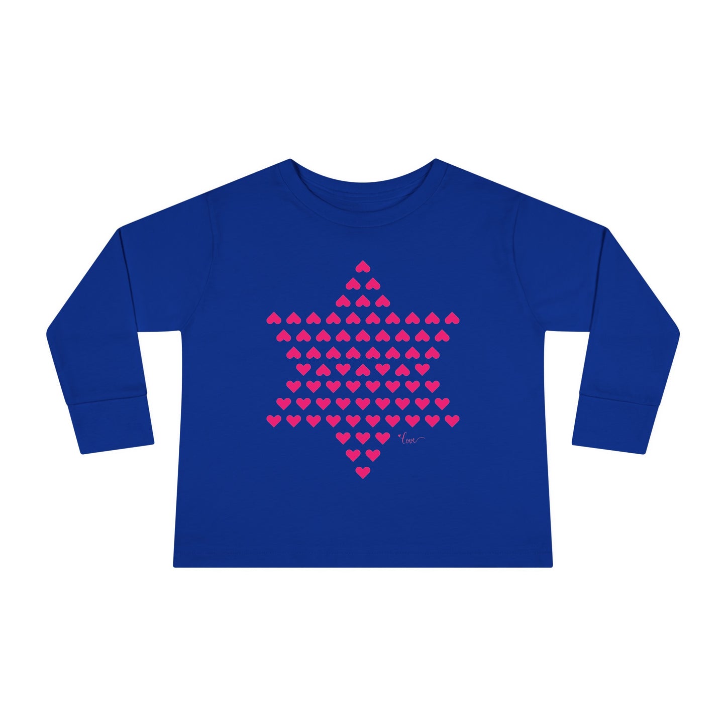 Toddler Heart Magen David Long Sleeve Tee