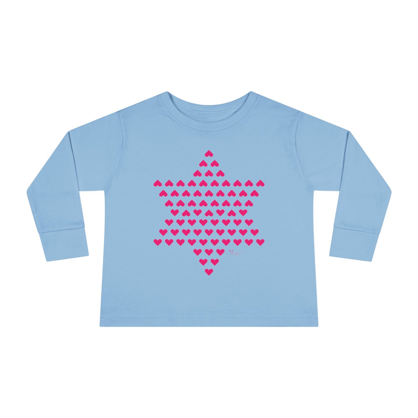 Toddler Heart Magen David Long Sleeve Tee