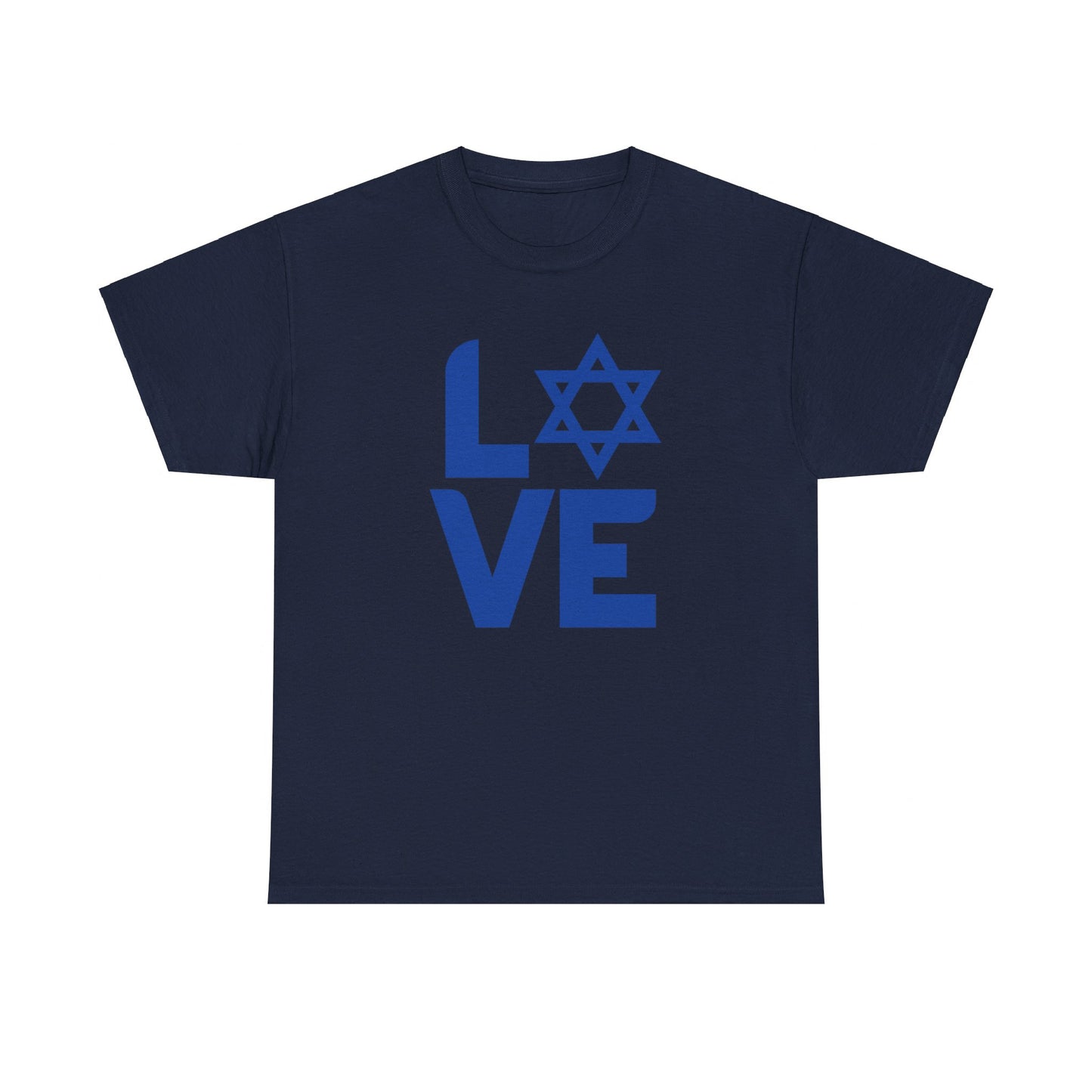 Adult LOVE with Magen David Short Sleeve Short Sleeve Tee