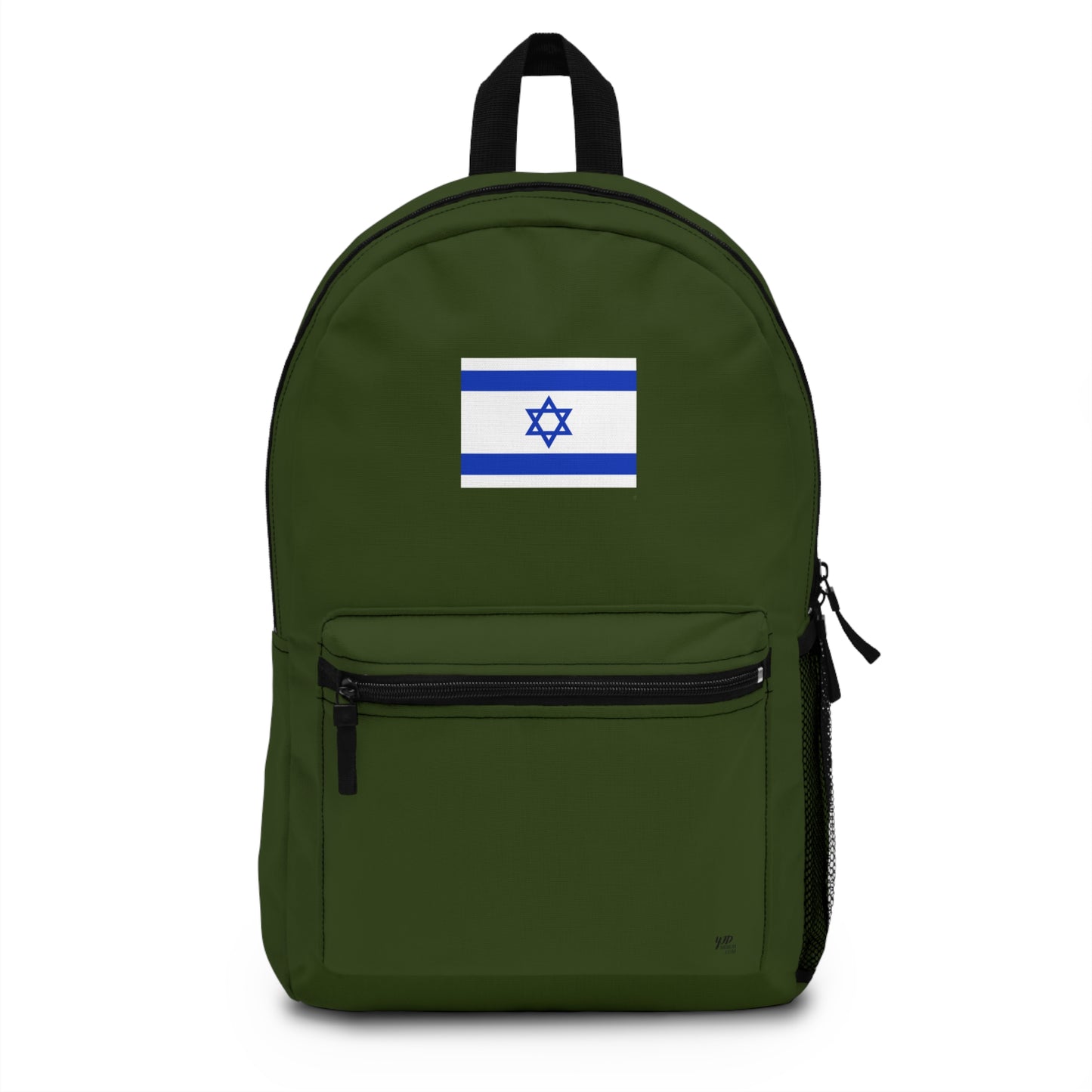 Israeli Army Olive Green 17" Backpack with Israeli Flag