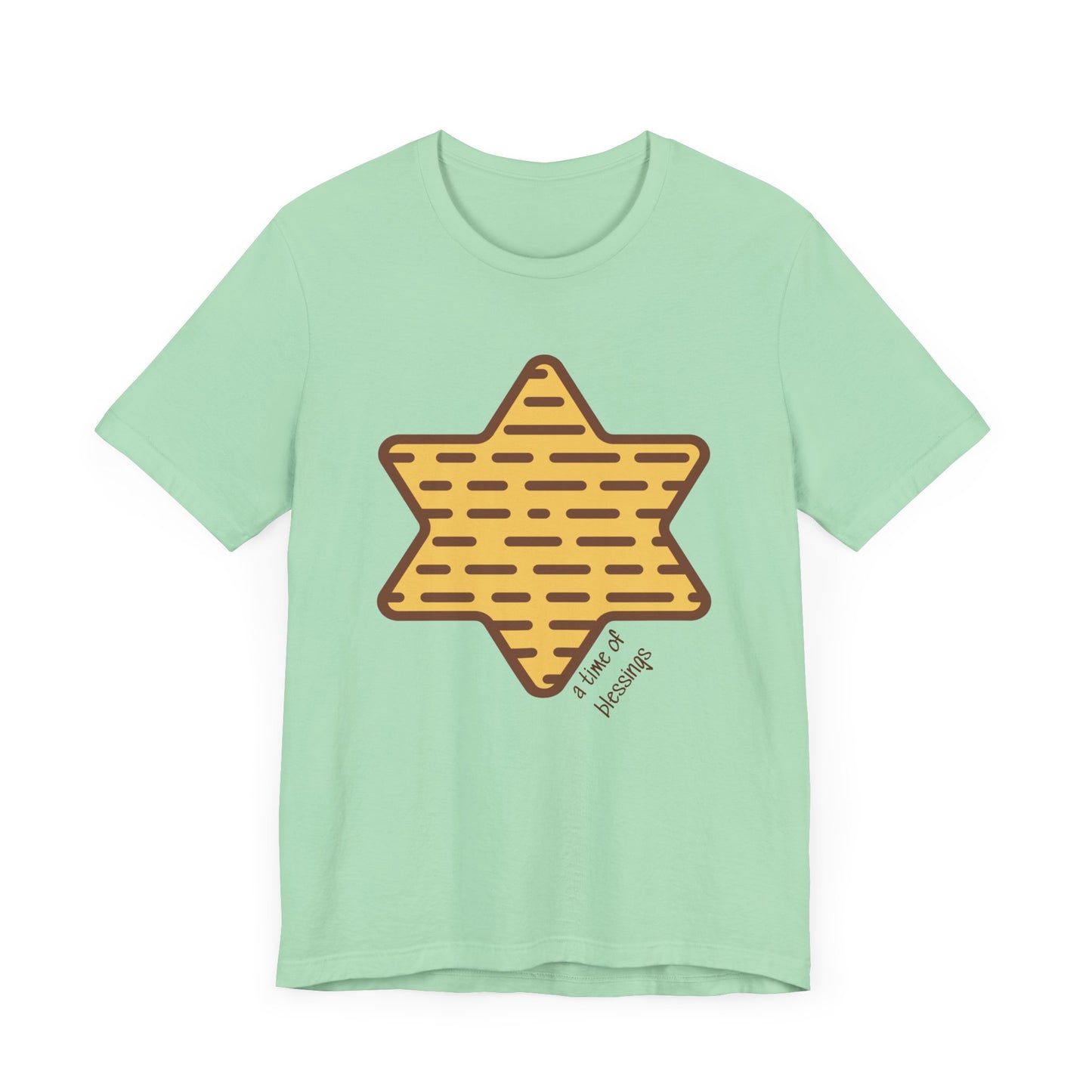 Adult Matza Magen David, Time of Blessings Short Sleeve t-shirt