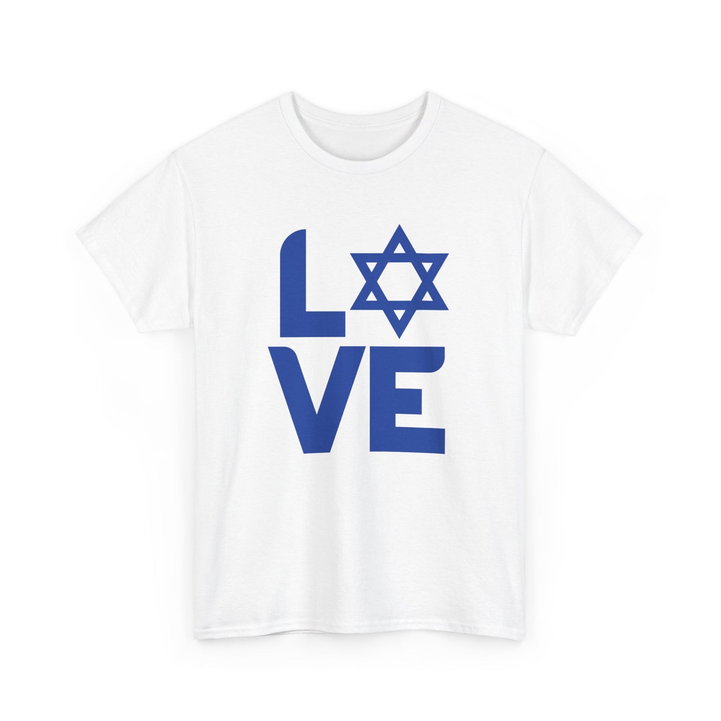 Adult LOVE with Magen David Short Sleeve Short Sleeve Tee