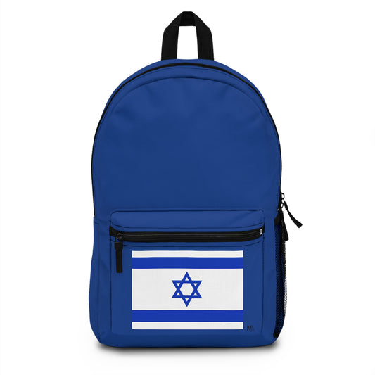 Solid Blue with Israeli Flag 17" Backpack