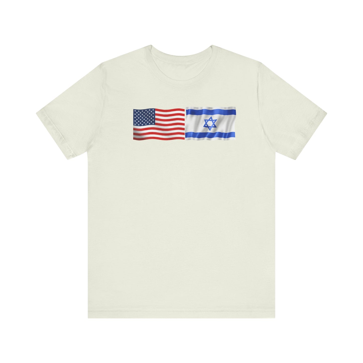 Adult American Flag-Israeli Flag  Jersey Short Sleeve Tee