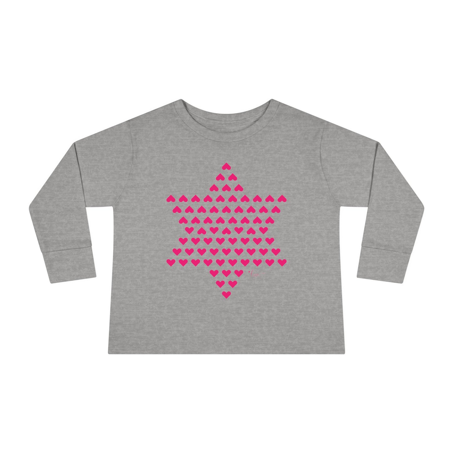 Toddler Heart Magen David Long Sleeve Tee