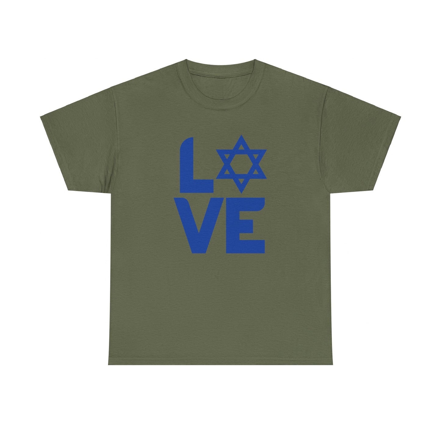 Adult LOVE with Magen David Short Sleeve Short Sleeve Tee