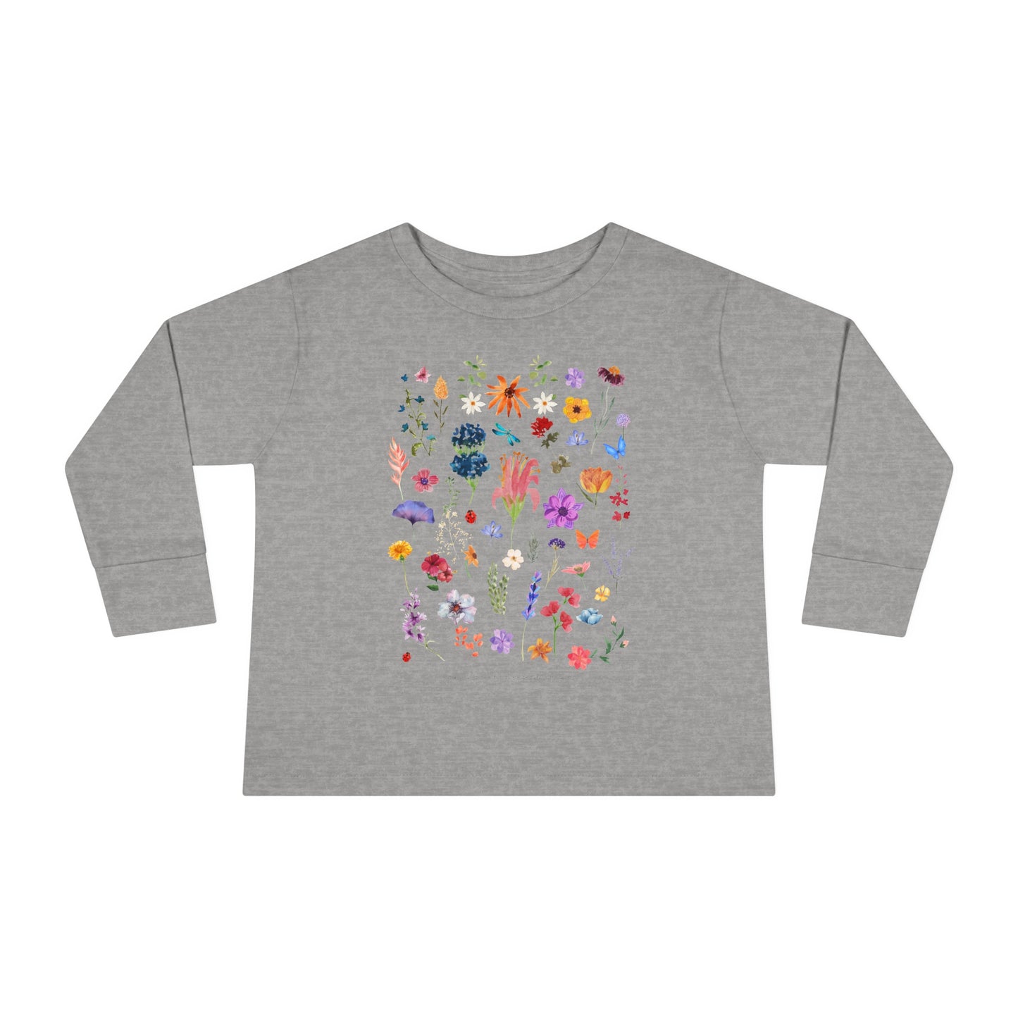 Toddler Girl Floral "thank you Hashem for all the beauty in the world"  long sleeve t-shirt