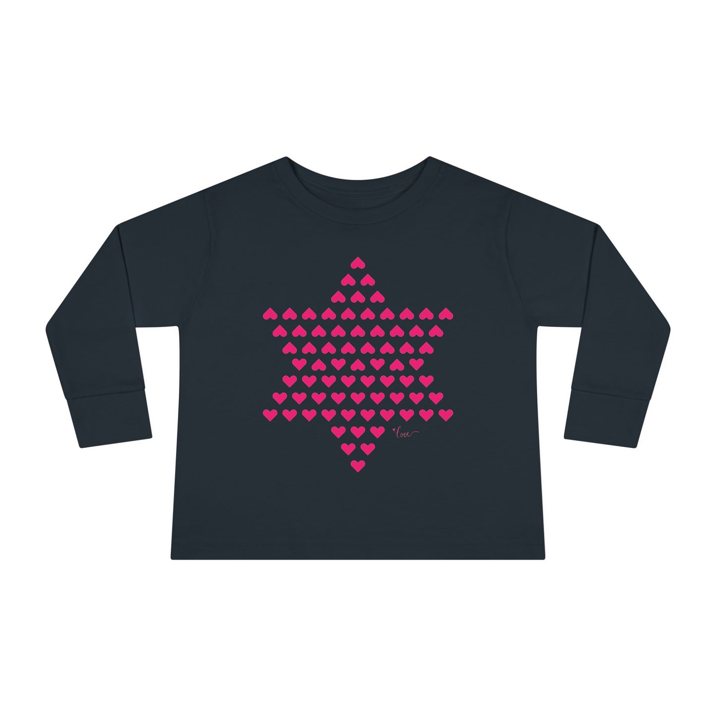 Toddler Heart Magen David Long Sleeve Tee