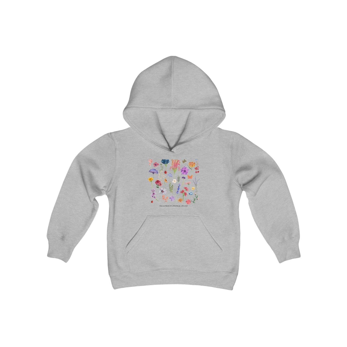 Girls "thank you Hashem for all the beauty in the world" Hooded Sweatshirt