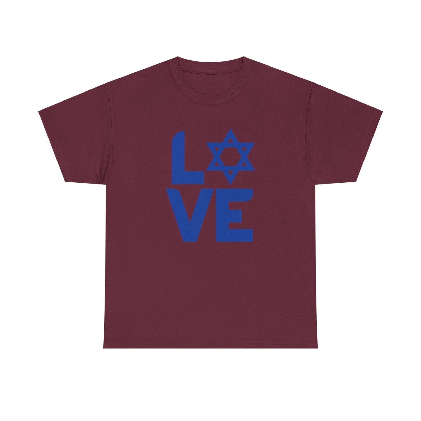 Adult LOVE with Magen David Short Sleeve Short Sleeve Tee