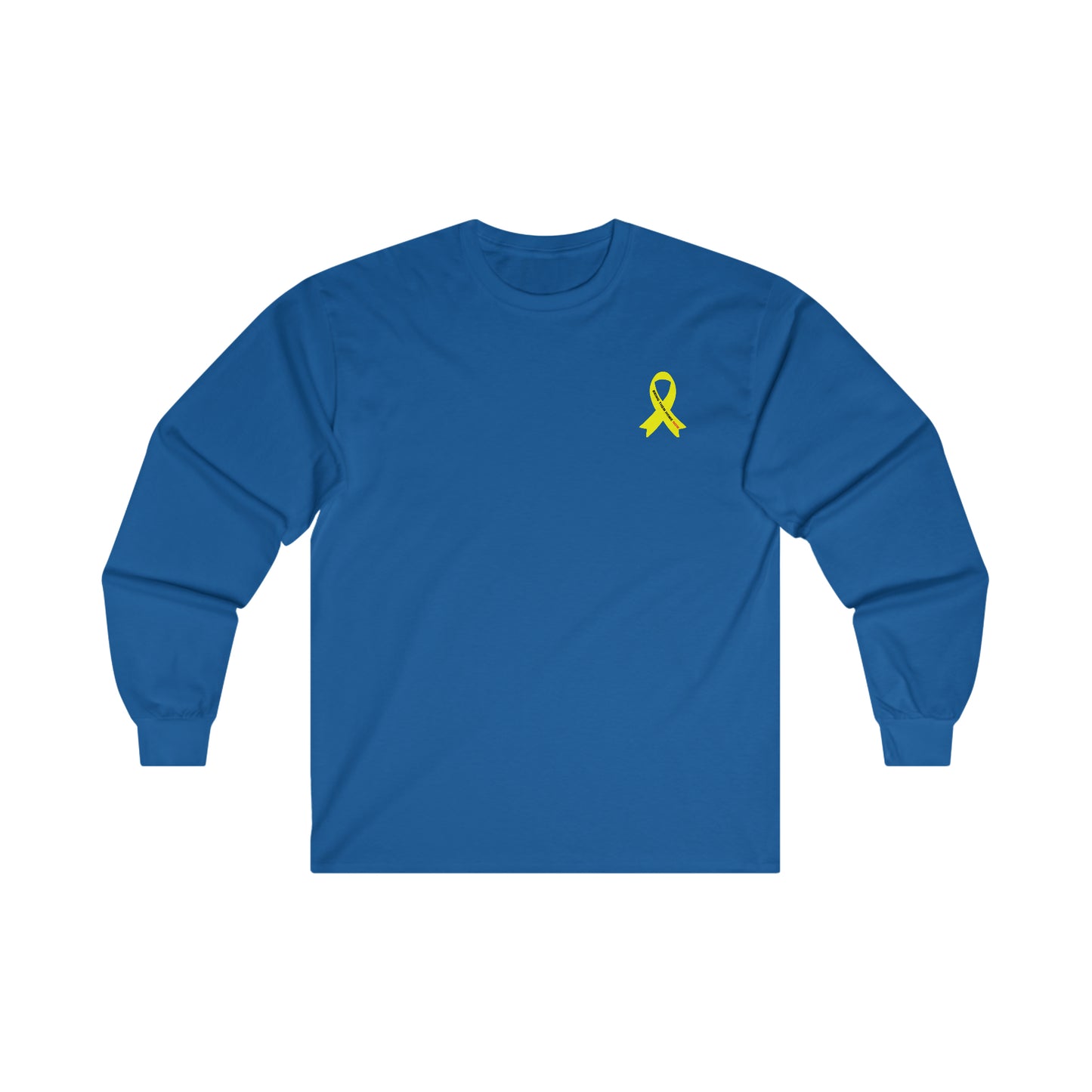 Adult Yellow shirt ribbon BRING THEM HOME NOW small print long sleeve t-shirt