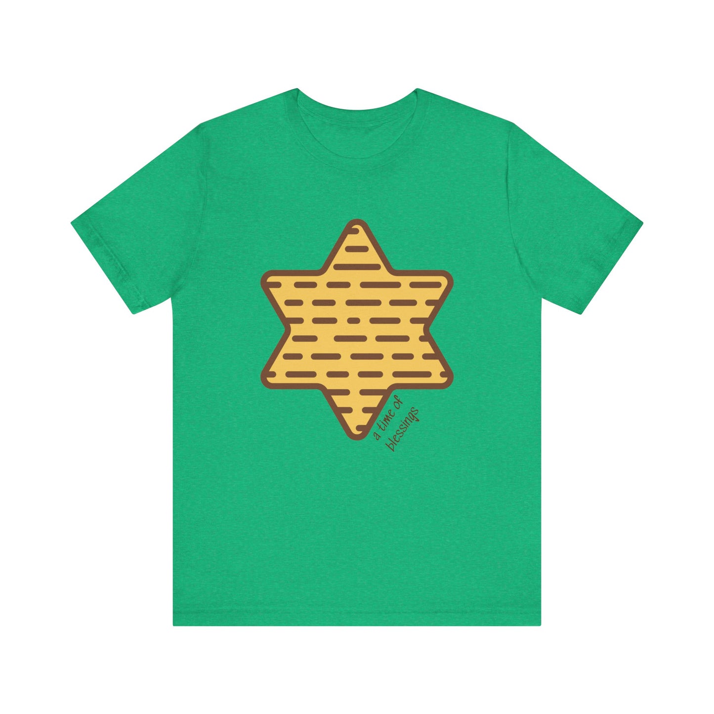 Adult Matza Magen David, Time of Blessings Short Sleeve t-shirt