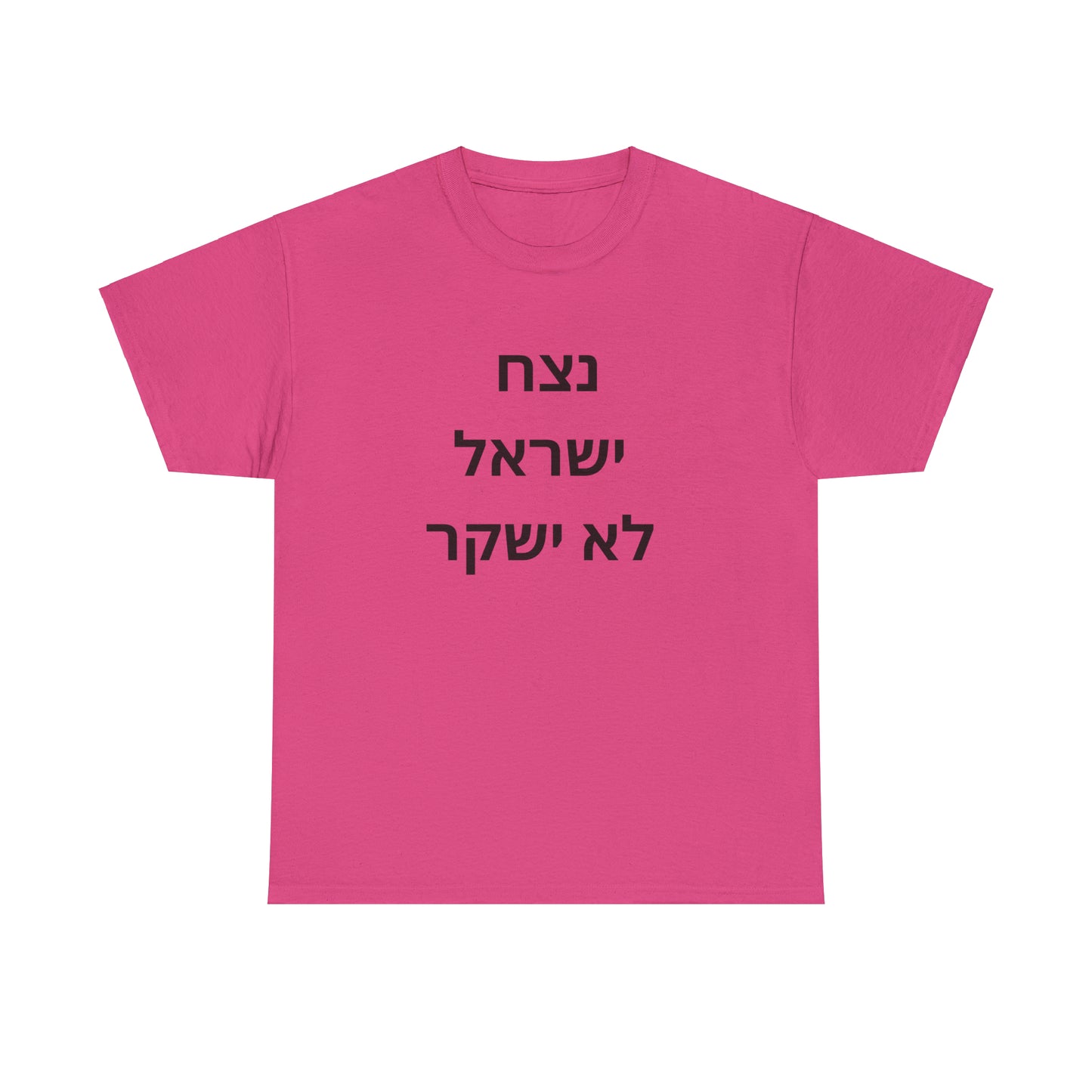 Adult נצח ישראל לא ישקר short sleeve t-shirt