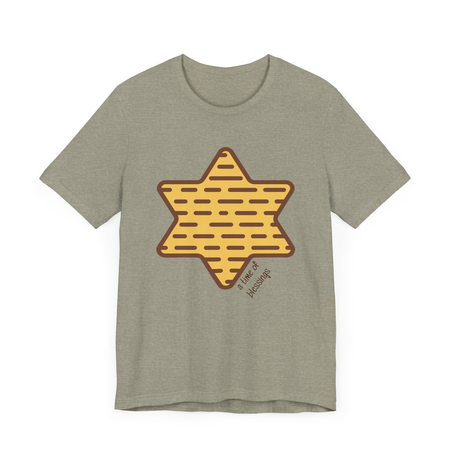 Adult Matza Magen David, Time of Blessings Short Sleeve t-shirt