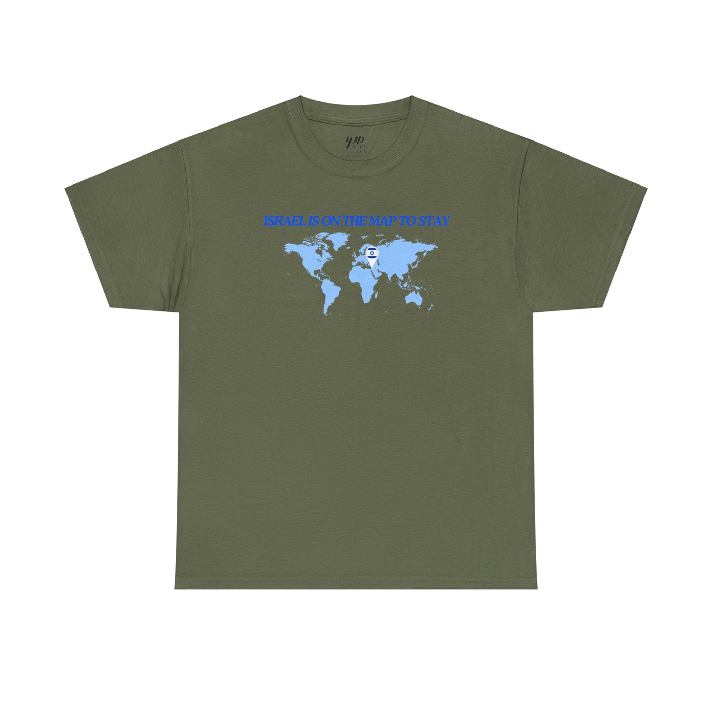 Adult ISRAEL IS ON THE MAP TO STAY Short Sleeve Cotton Tee