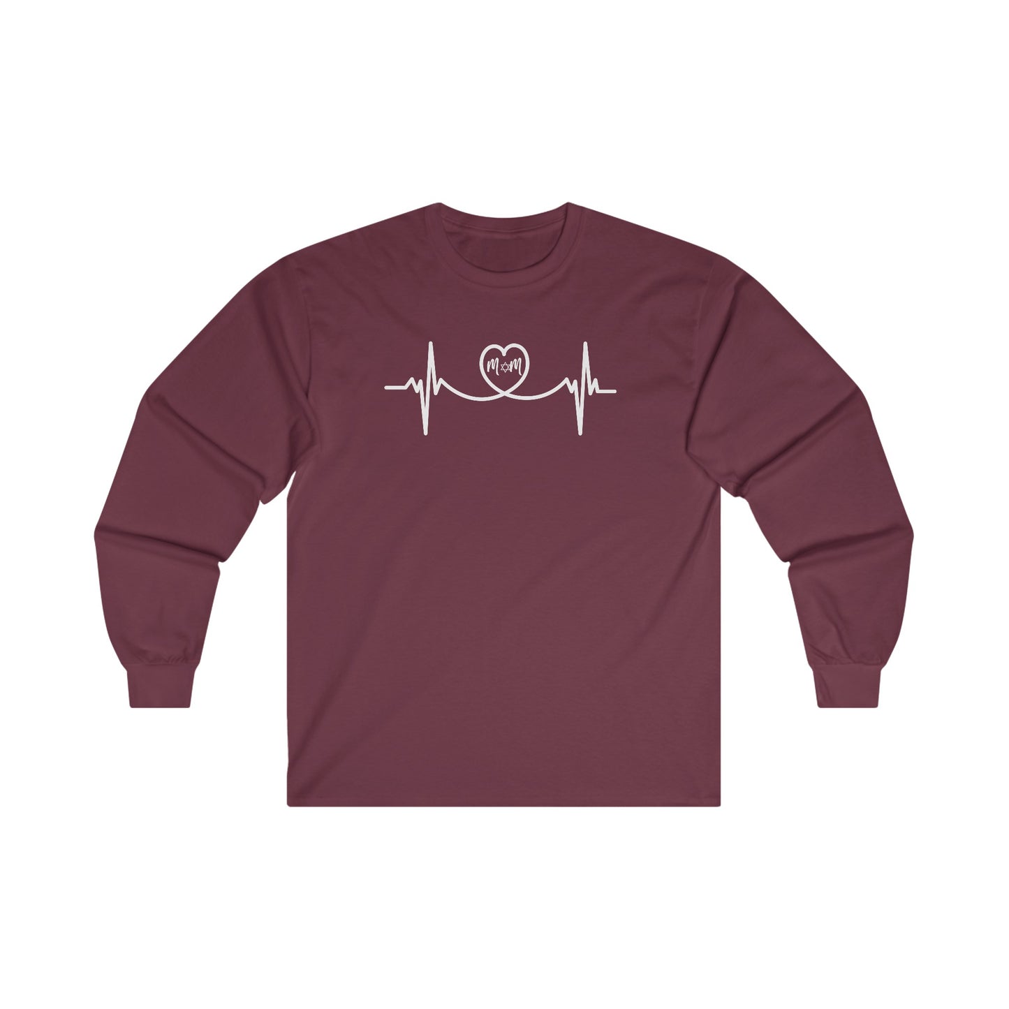 Mom in a heart heartbeat Long Sleeve Tee