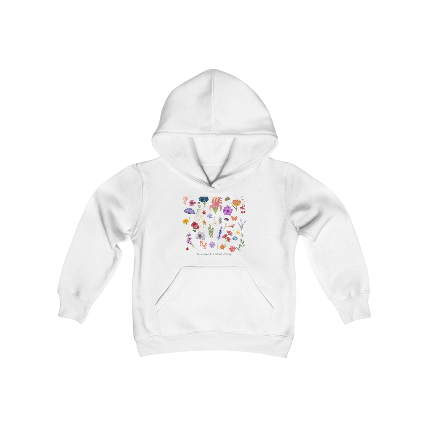Girls "thank you Hashem for all the beauty in the world" Hooded Sweatshirt