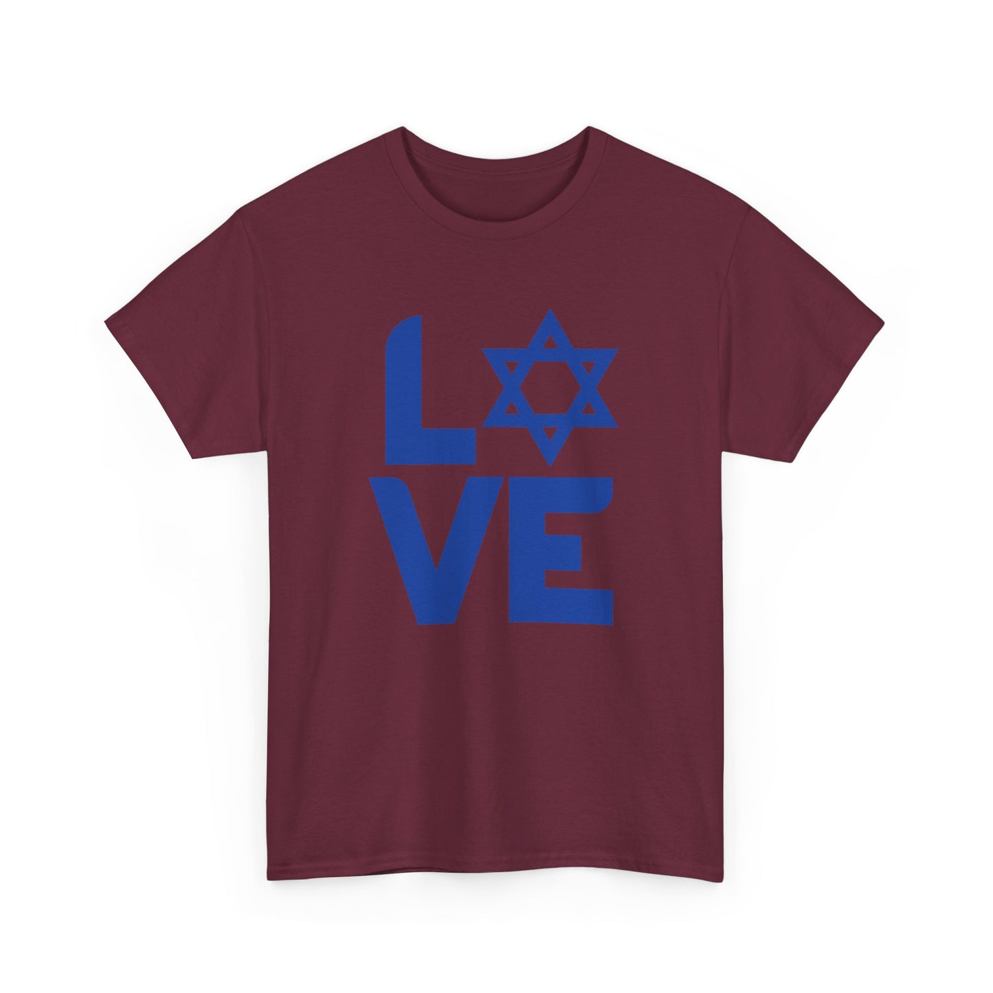 Adult LOVE with Magen David Short Sleeve Short Sleeve Tee