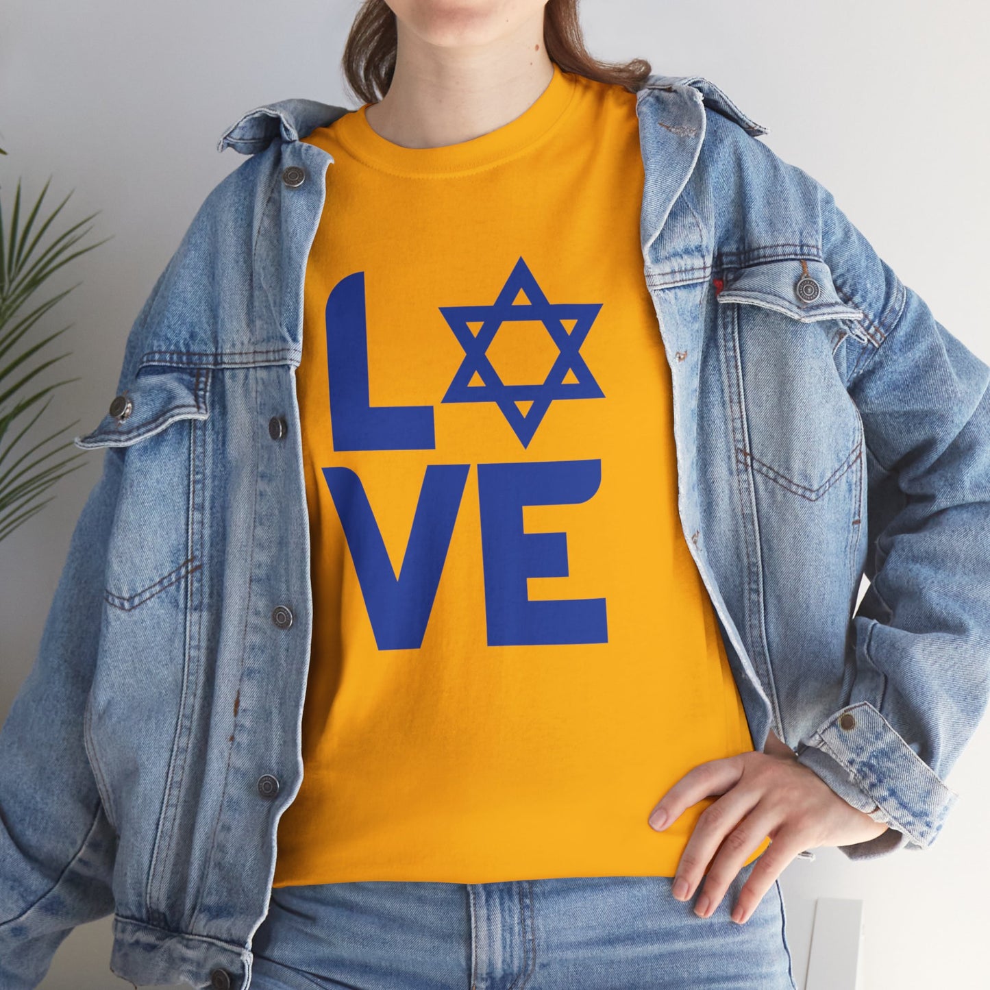 Adult LOVE with Magen David Short Sleeve Short Sleeve Tee