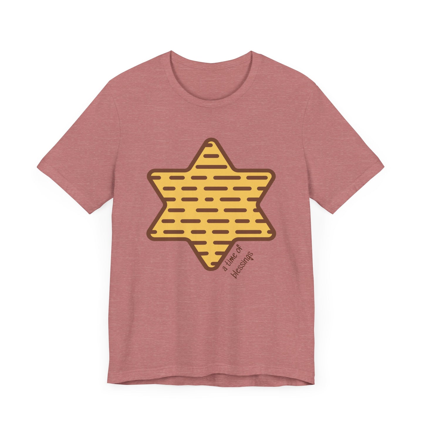 Adult Matza Magen David, Time of Blessings Short Sleeve t-shirt