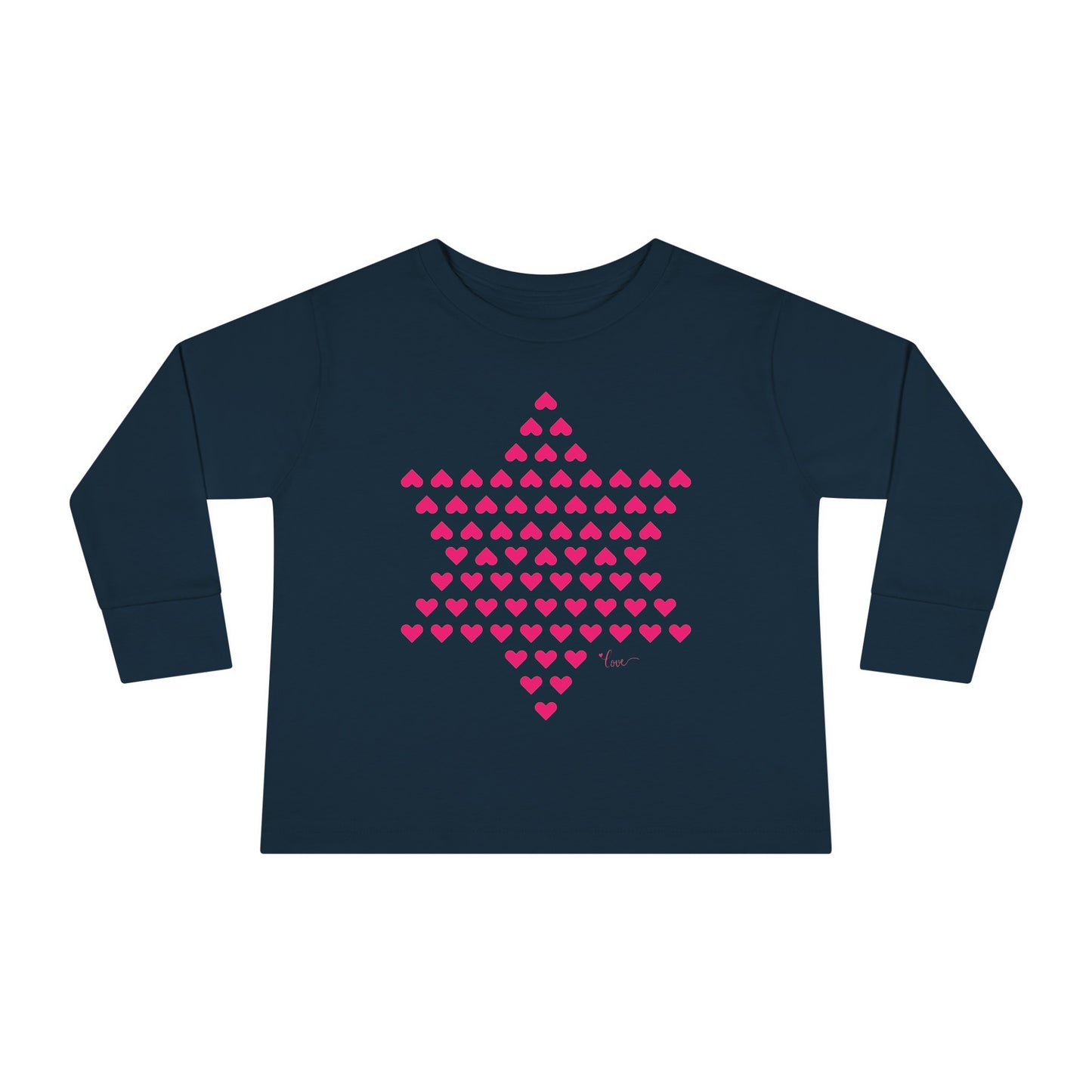 Toddler Heart Magen David Long Sleeve Tee