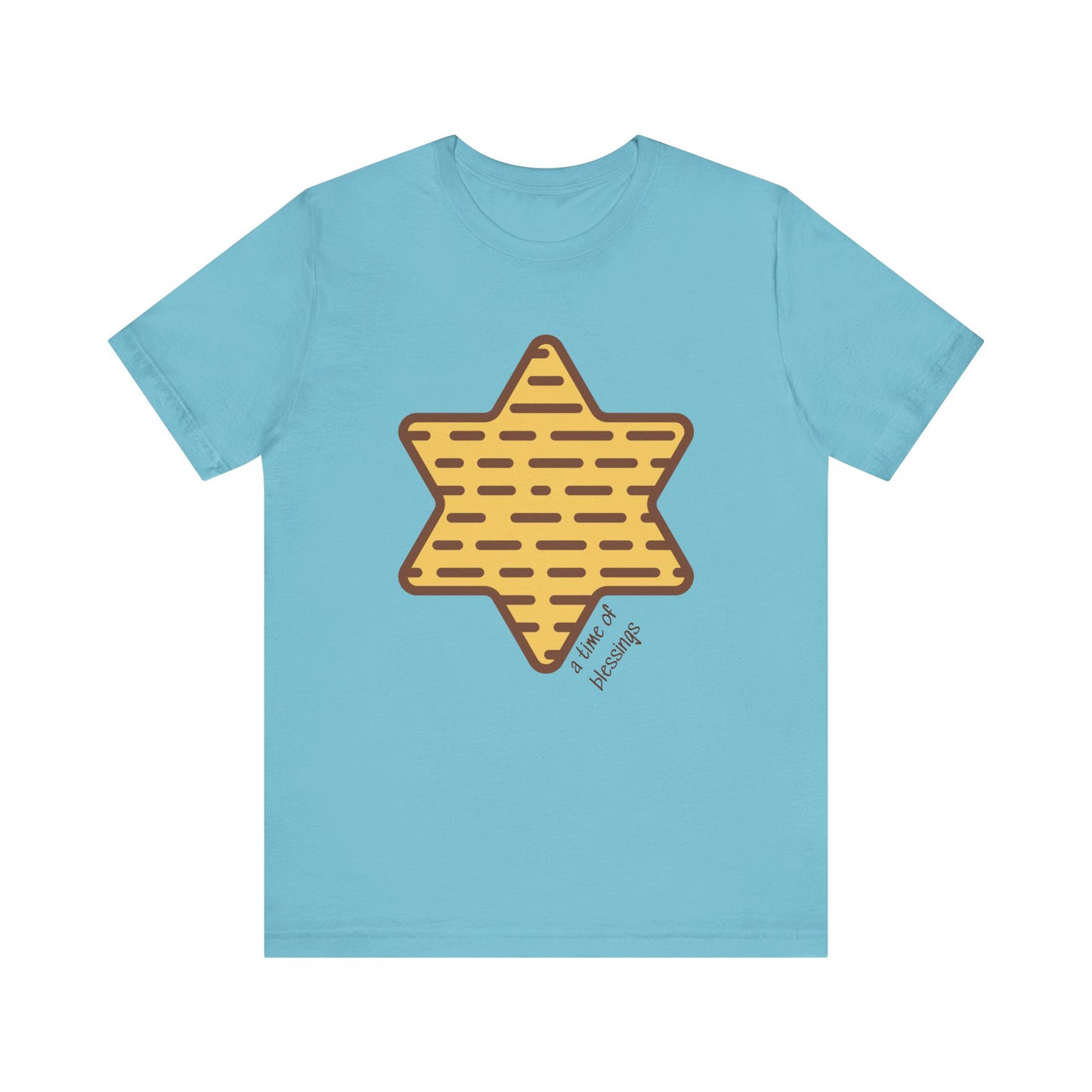 Adult Matza Magen David, Time of Blessings Short Sleeve t-shirt