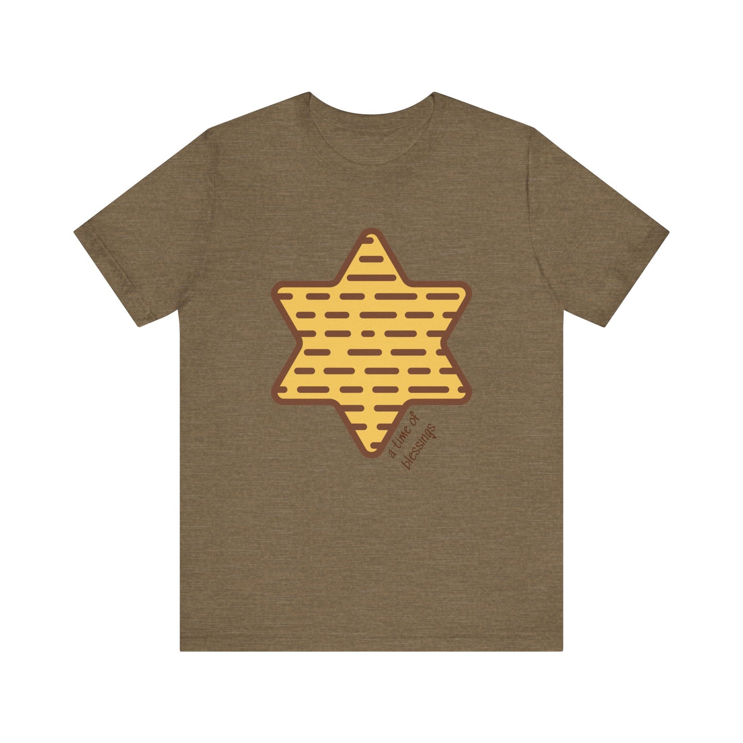 Adult Matza Magen David, Time of Blessings Short Sleeve t-shirt