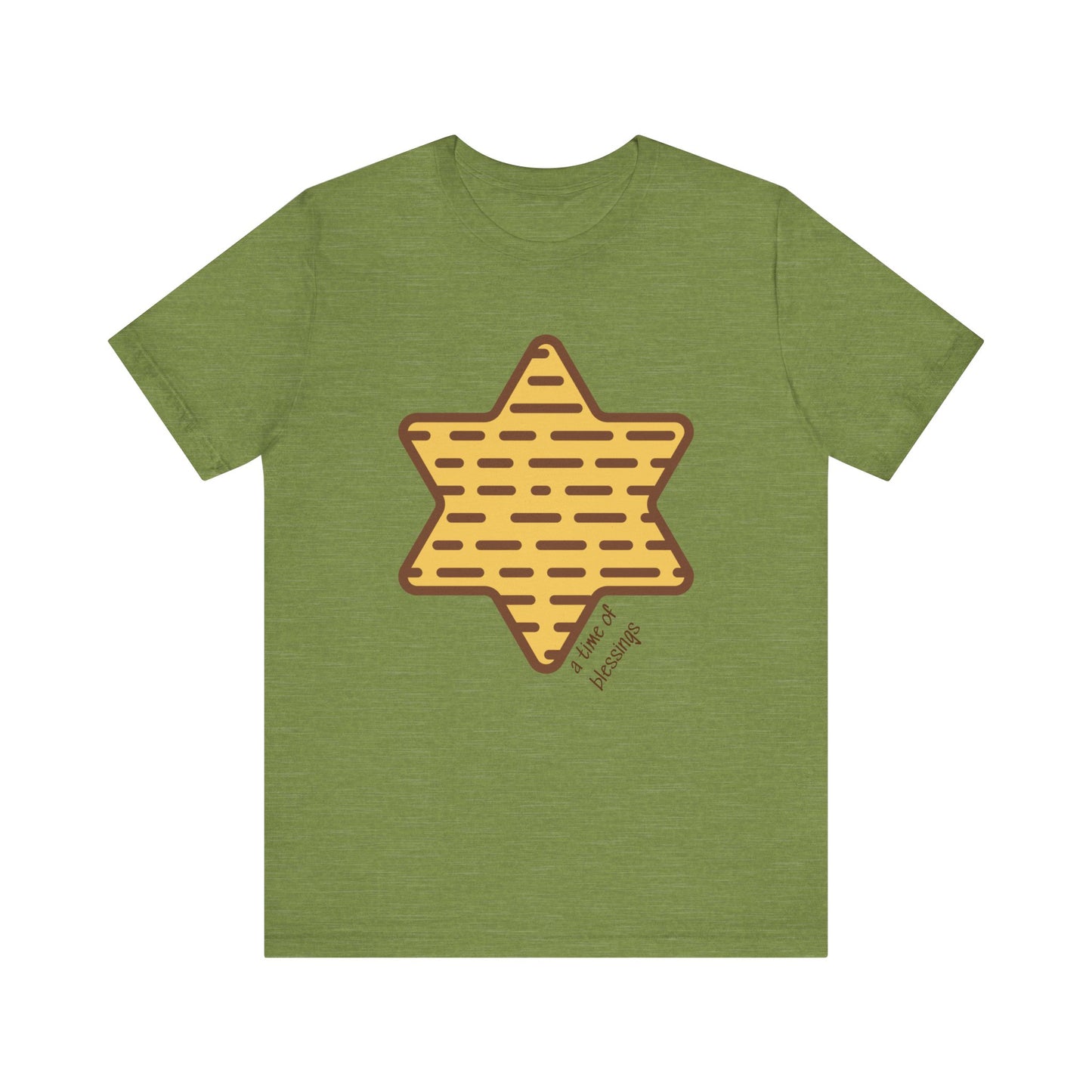 Adult Matza Magen David, Time of Blessings Short Sleeve t-shirt