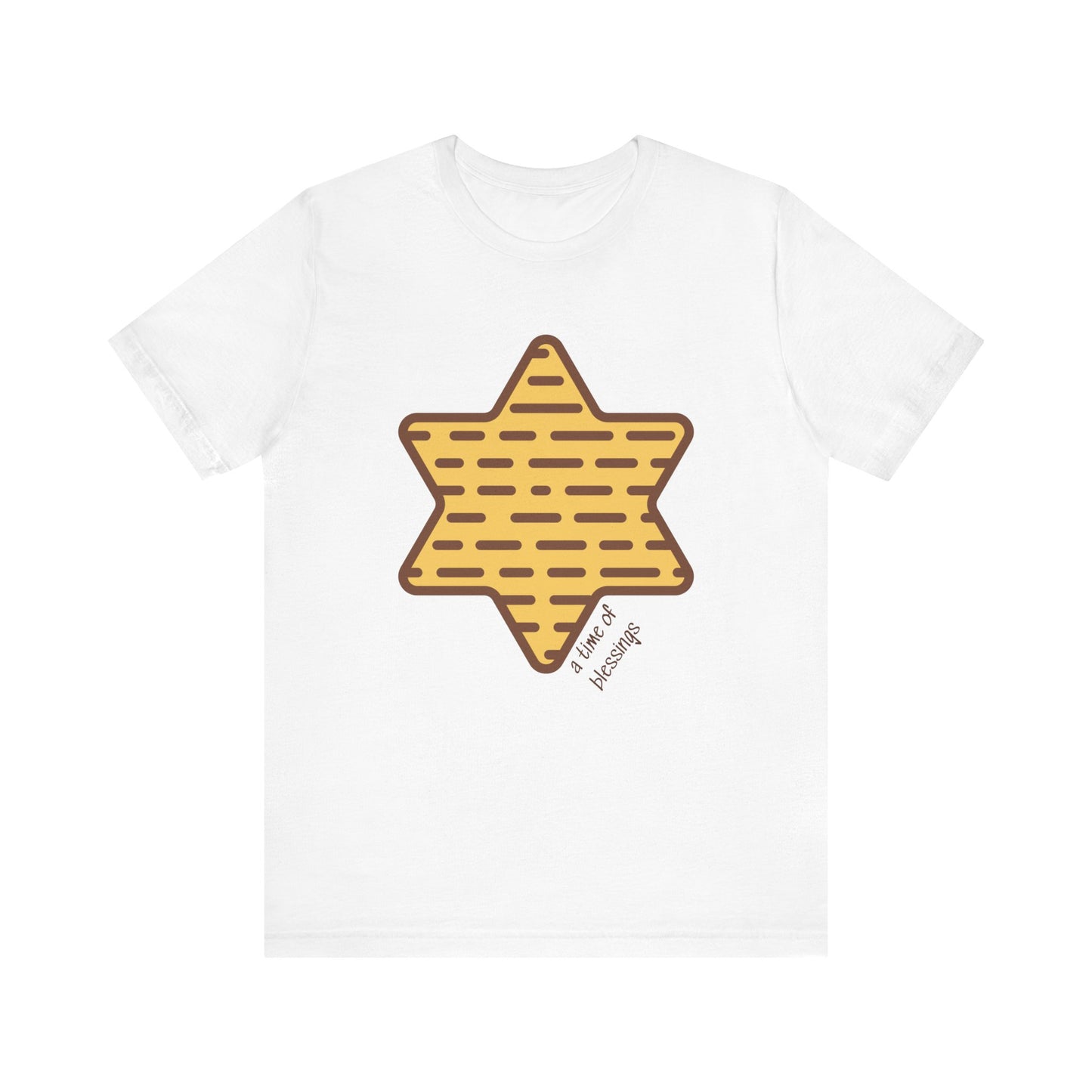 Adult Matza Magen David, Time of Blessings Short Sleeve t-shirt