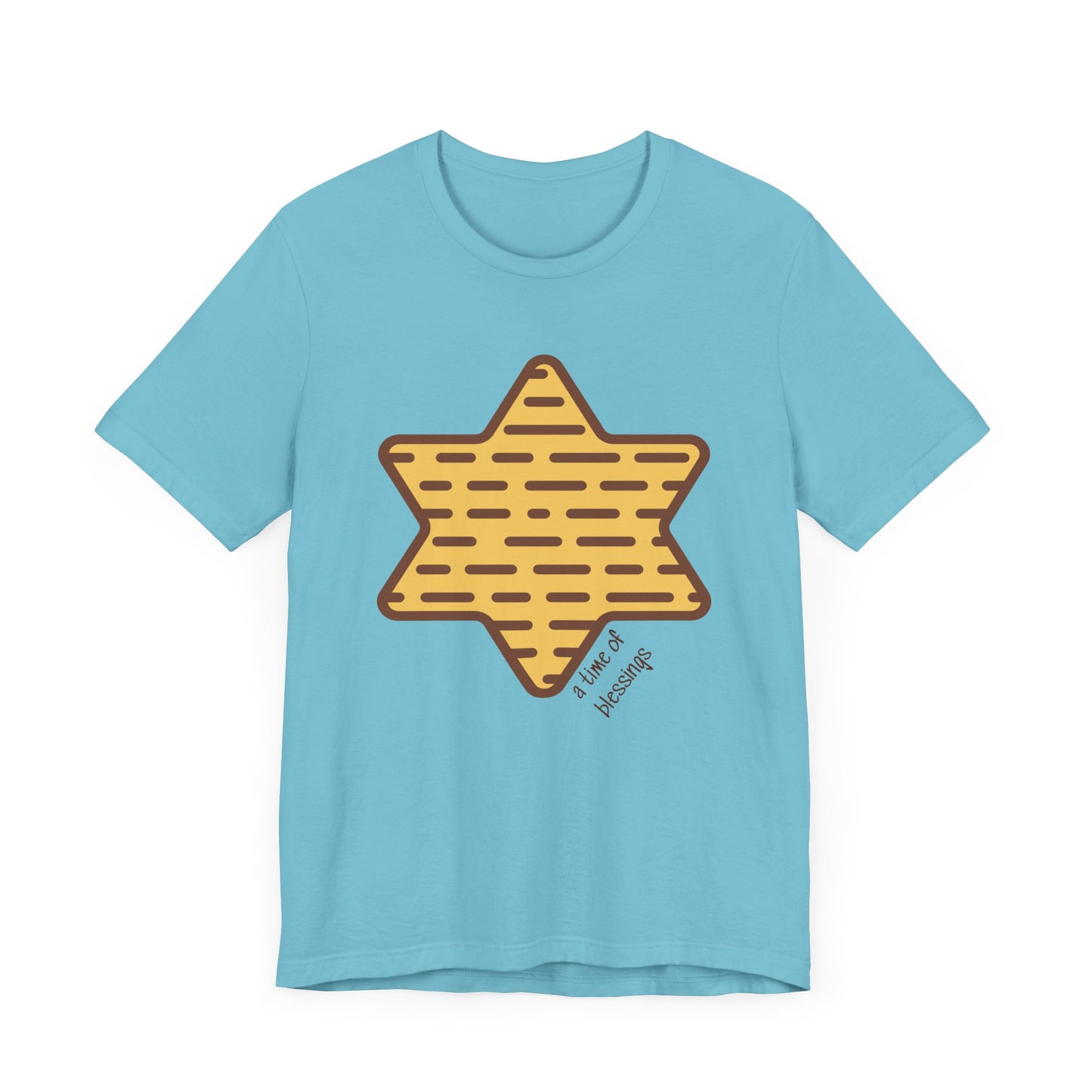 Adult Matza Magen David, Time of Blessings Short Sleeve t-shirt