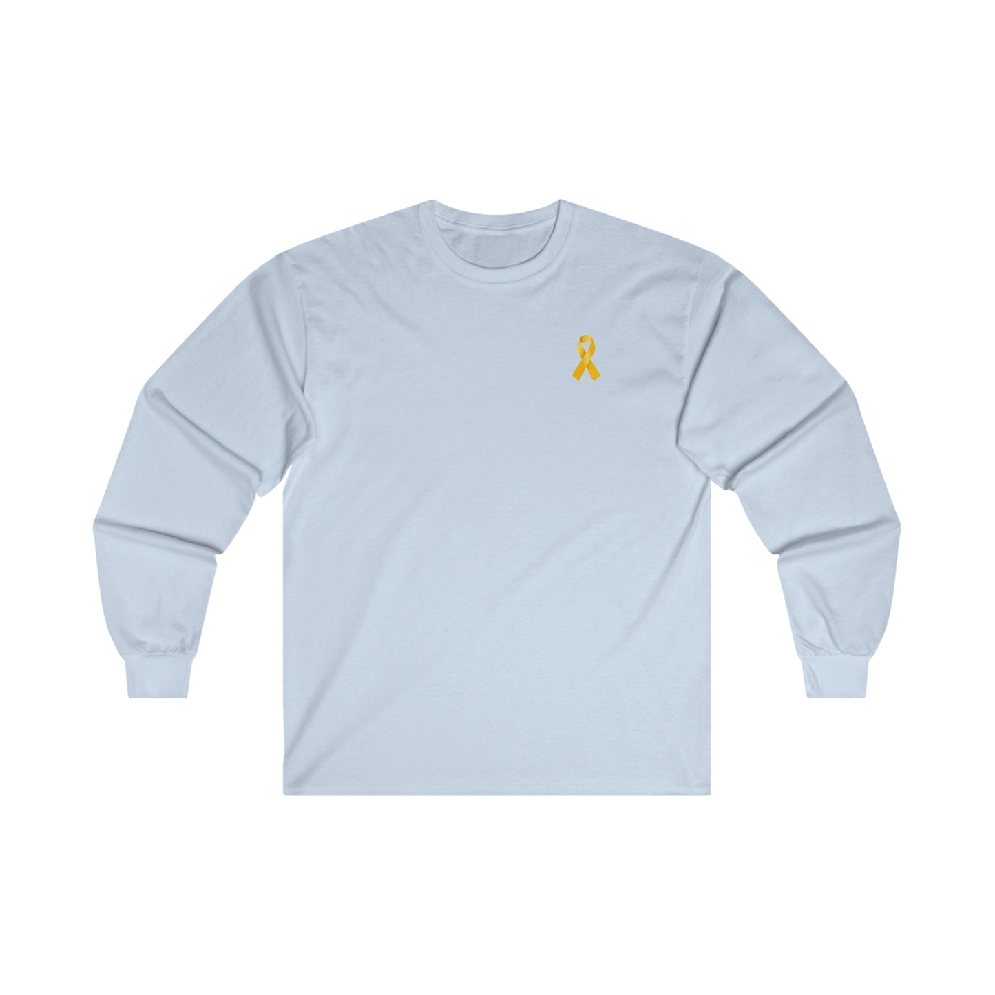 Adult yellow ribbon (front), Let our people go! (back) long sleeve tee