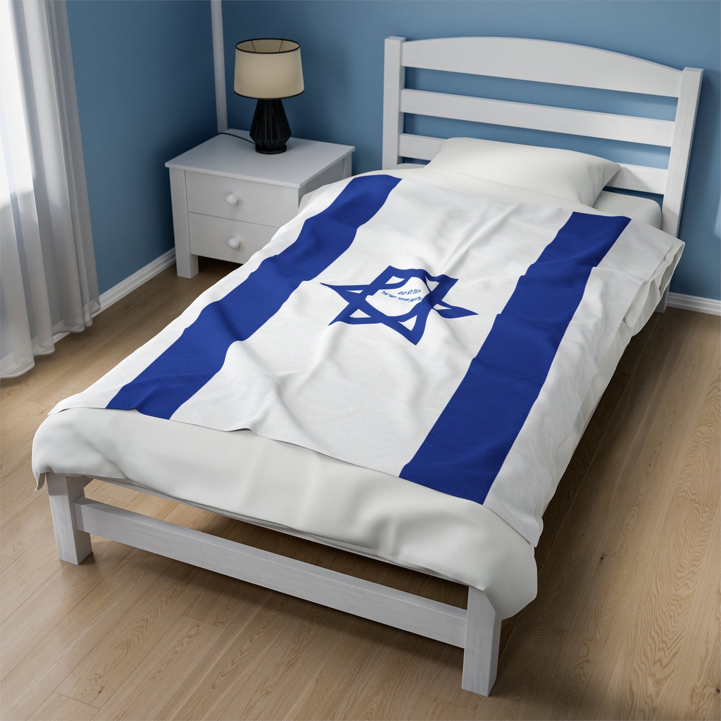 Israeli Flag Throw Blanket