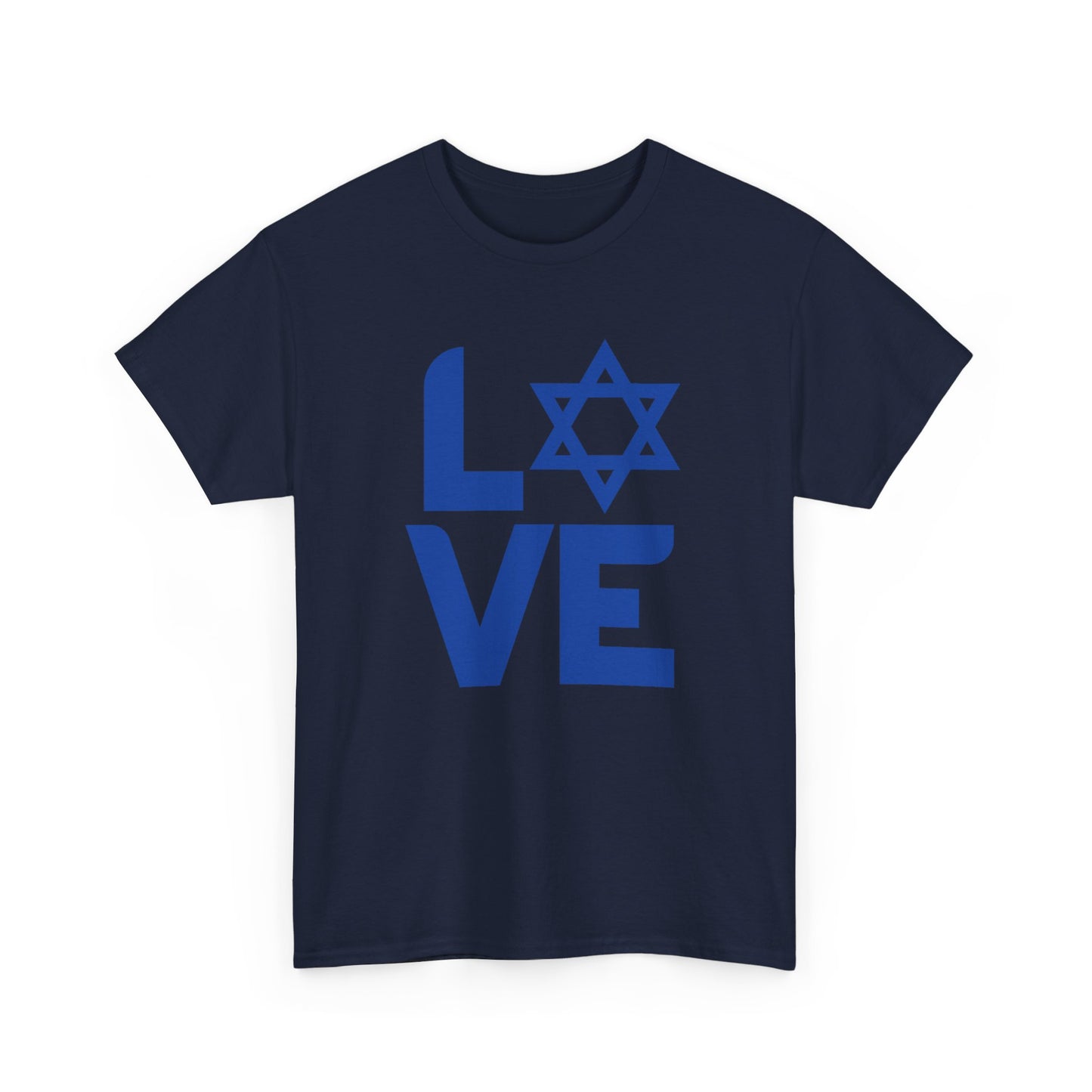 Adult LOVE with Magen David Short Sleeve Short Sleeve Tee